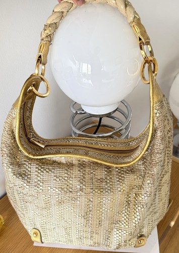 Fendi sac métallisée doré - sac,